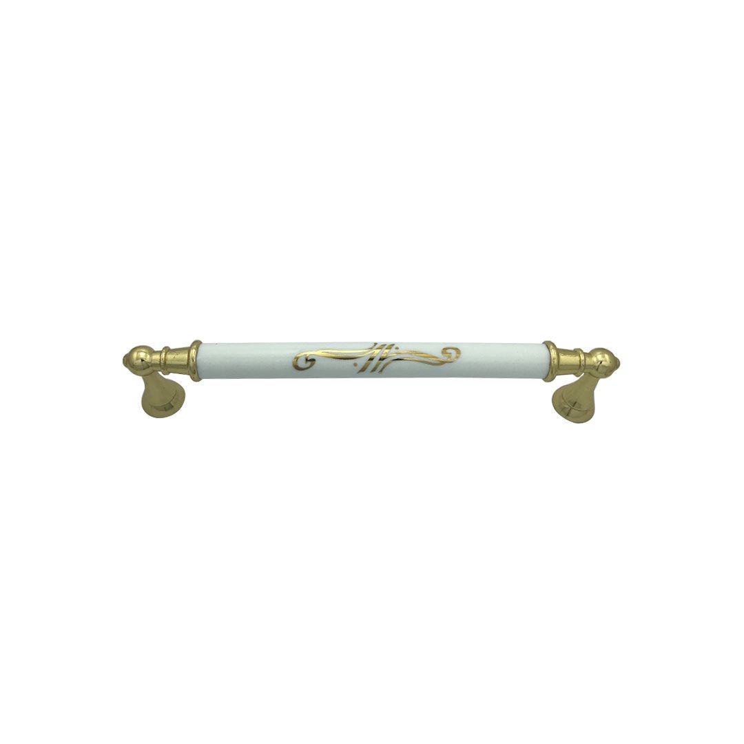 Tomurcuk 2126-60 Altın Porselen Mobilya Kulp 160 mm