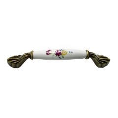 Tomurcuk 2141-40 Antik Sarı Porselen Mobilya Kulp 160 mm