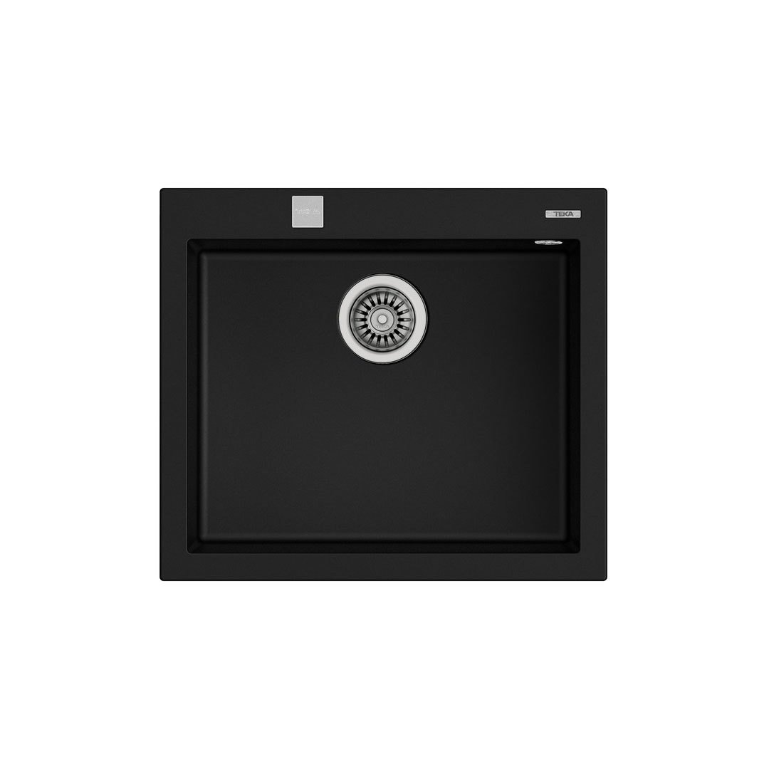 Teka Forsquare 50.40 Tezgah Üstü Granit Evye Siyah