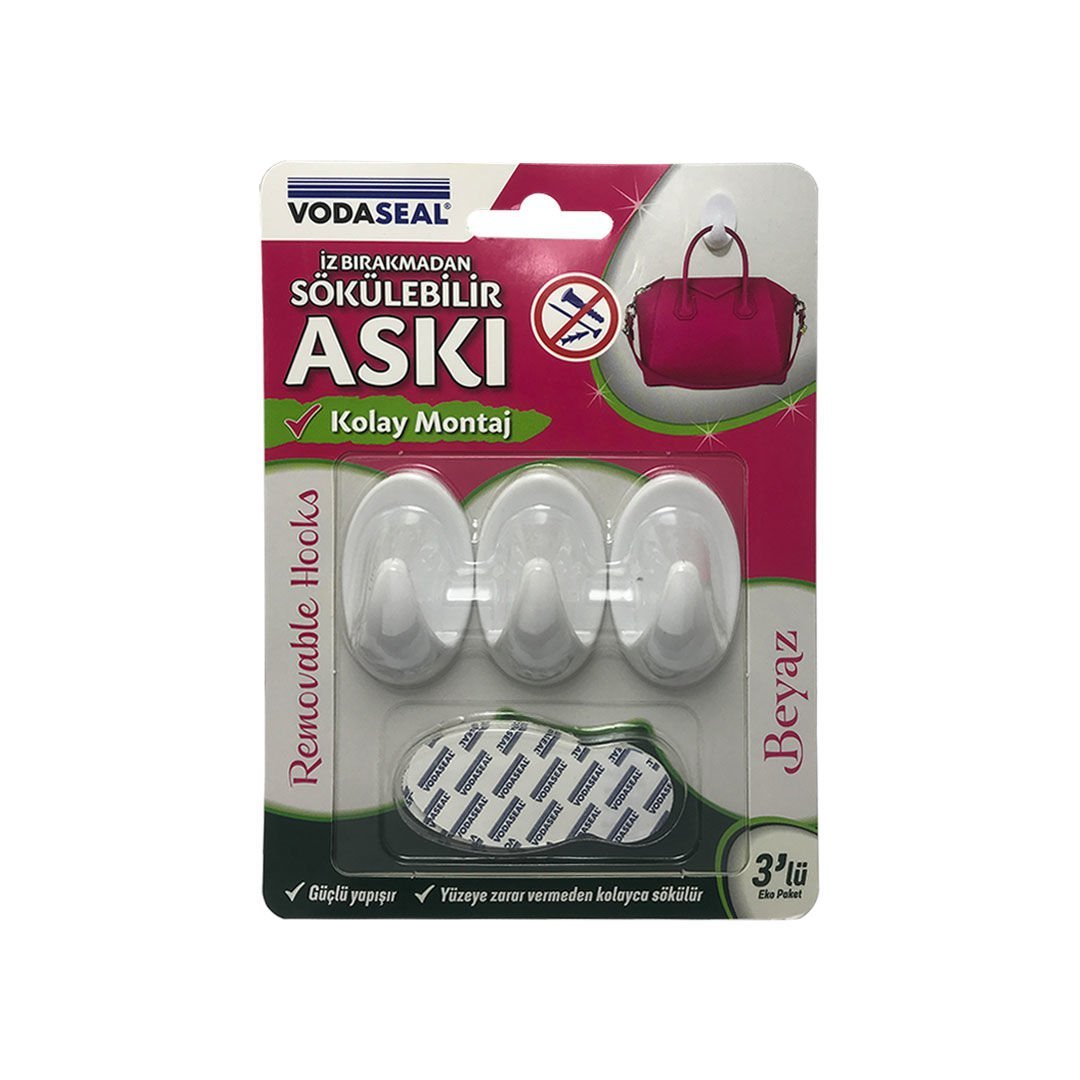 Vodaseal İz Bırakmayan Beyaz 3 Lü Askı 2 Kg
