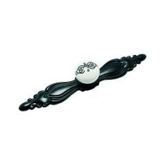 Tomurcuk 1795-85-128-471 Siyah Porselen Mobilya Kulp 128 mm