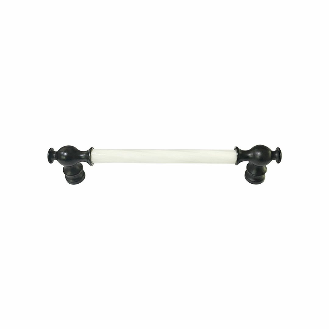 Tomurcuk 1770-85 Burgulu Siyah Porselen Mobilya Kulp 160 mm
