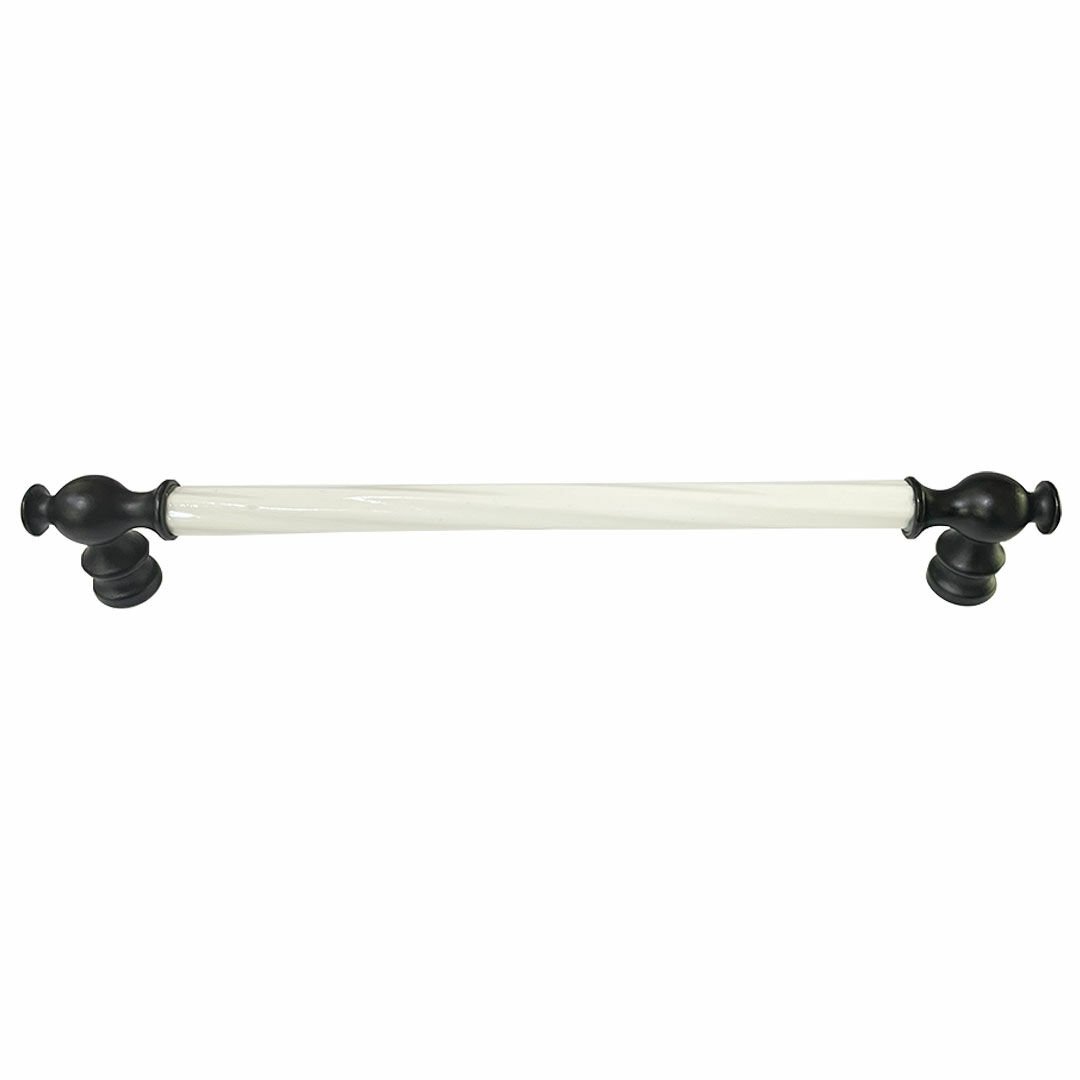 Tomurcuk 1770-85 Burgulu Siyah Porselen Mobilya Kulp 224 mm
