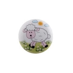 Tomurcuk Porselen Rozet Düğme Kulp Kelebek