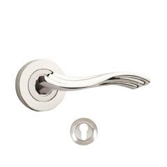 Hira Kırlangıç Nikel Saten Rozetli Kapı Kolu Dış Kapısı