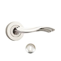 Hira Kırlangıç Nikel Saten Rozetli Kapı Kolu Oda Kapısı