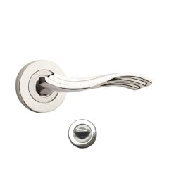 Hira Kırlangıç Nikel Saten Rozetli Kapı Kolu Wc Kapısı