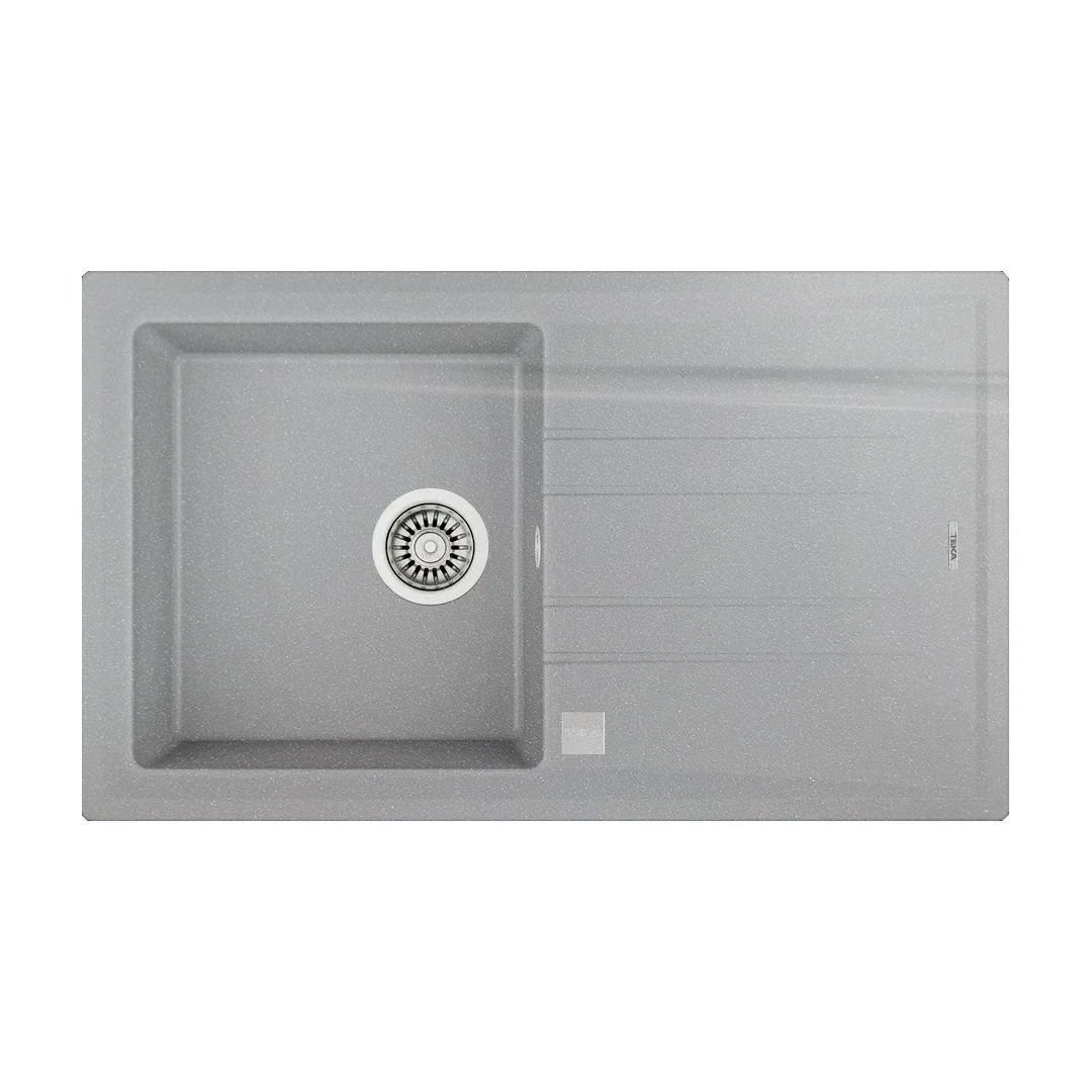 Teka Stone 50 B-TG 1B 1D Granit Ankastre Evye Metalik Gri