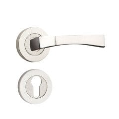 Hira Babil Nikel Saten Rozetli Kapı Kolu Dış Kapısı