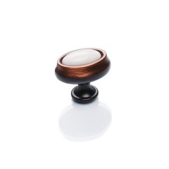 Ventus 2038 Yaldızlı Porselen Mobilya Kulp Antik Bakır - 96 mm