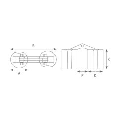 Prinç Masa Menteşesi 16 mm