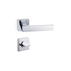 System Fosıl Krom Kare Rozetli Kapı Kolu Wc Kapısı