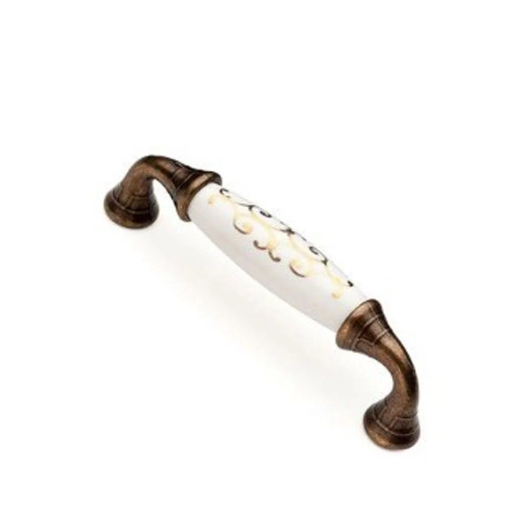 Eymen Polimer Yaldızlı Antik Bakır Mobilya Kulp 128 mm