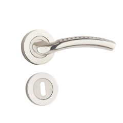 Hira Hazal Nikel Saten Rozetli Kapı Kolu Oda Kapısı