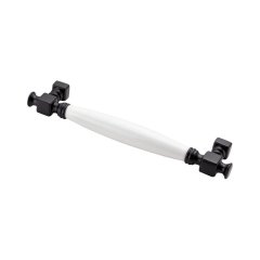 Doğanlar Z.310 Porselen Mobilya Kulp Mat Siyah Beyaz Düz - 160 mm