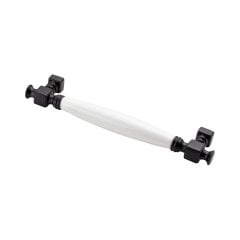 Doğanlar Z.310 Porselen Mobilya Kulp Antik Gümüş Beyaz Desenli - 128 mm