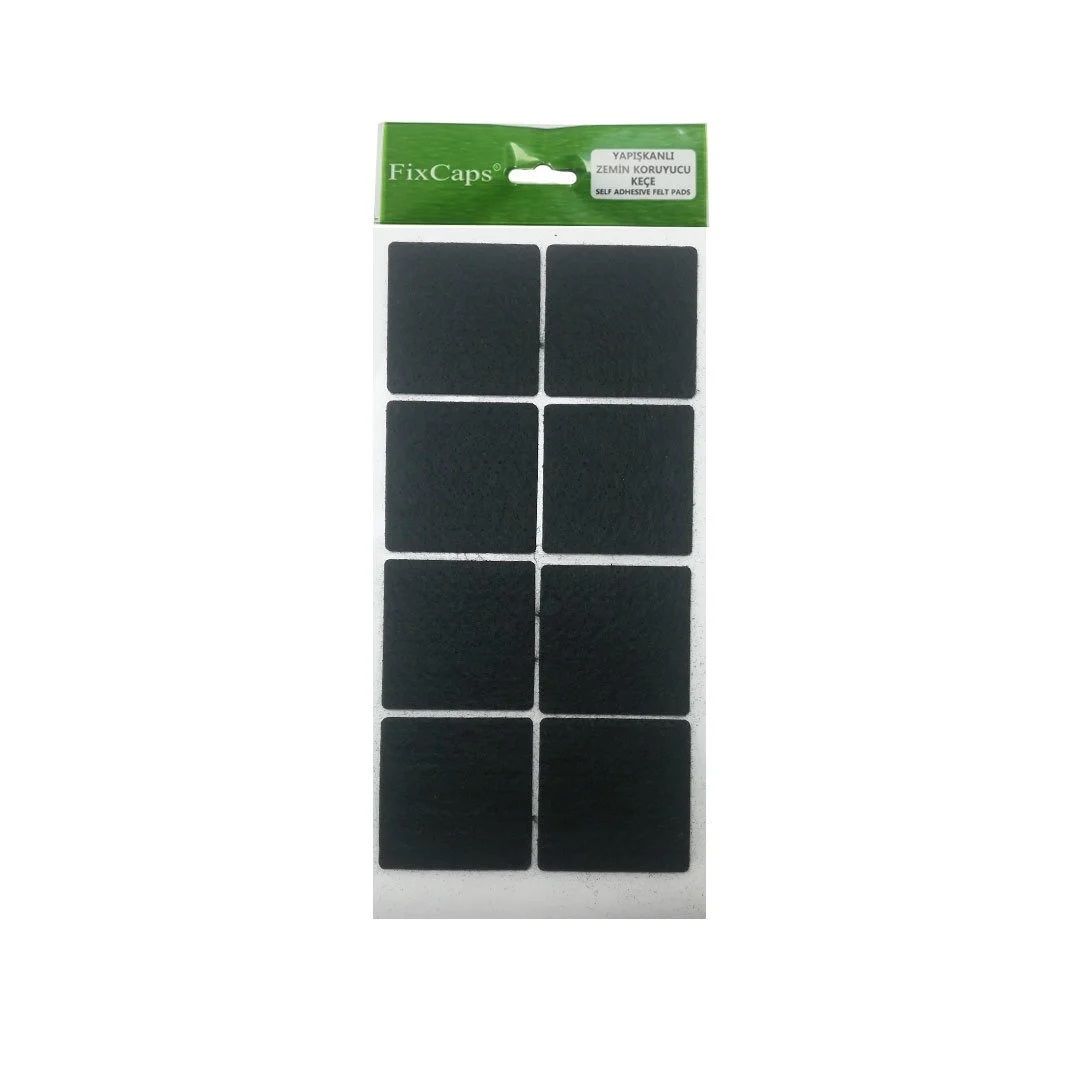 Weiss Yapışkanlı Keçe Siyah Kare - En Ve Boy 20X20 mm