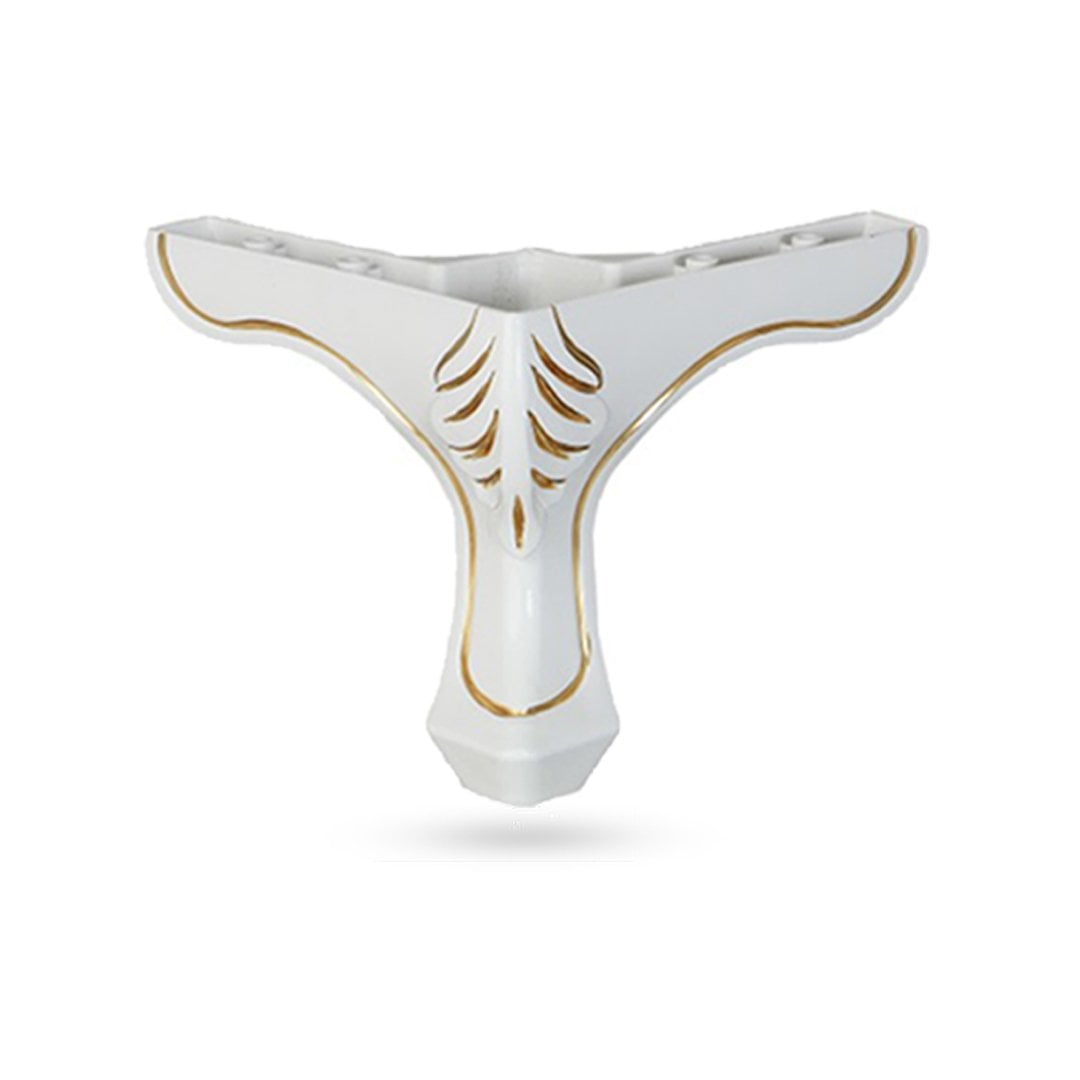 Mc Desenli Lükenz 14 cm Dekoratif Mobilya Ayak Varaklı Beyaz