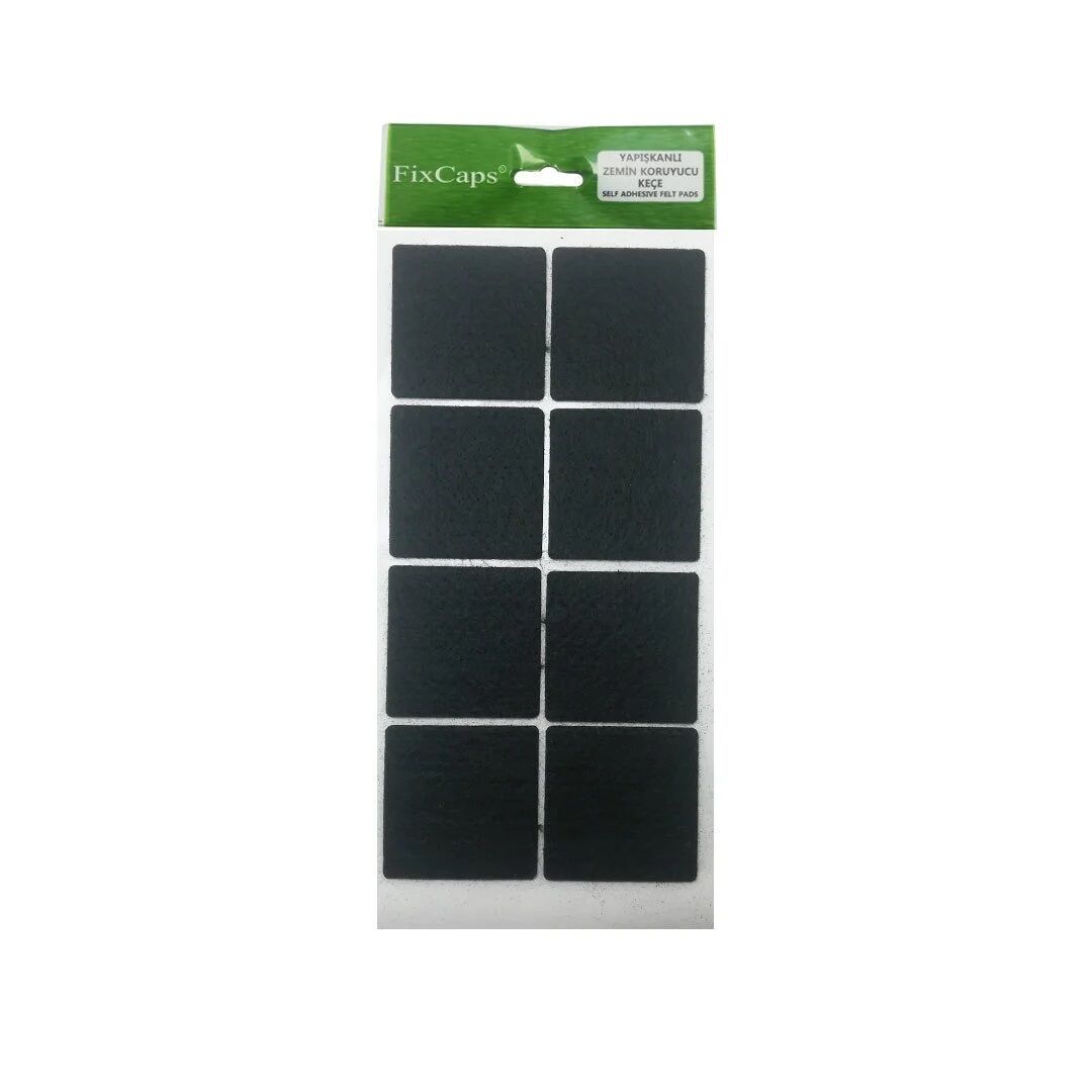 Weiss Yapışkanlı Keçe Siyah Kare - En Ve Boy 50X50 mm