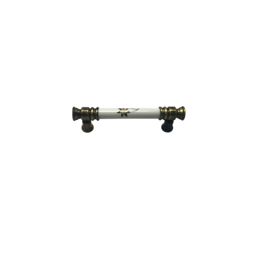 Tomurcuk 2116-41 Antik Sarı Porselen Mobilya Kulp 96 mm