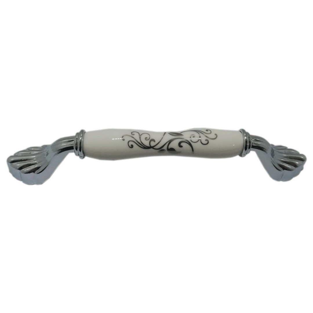Tomurcuk 2140-10 Krom Porselen Mobilya Kulp 192 mm