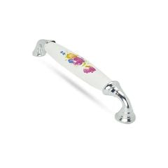 Eymen Polimer Kırmızı Gül Mobilya Kulp Antik Sarı - 128 mm