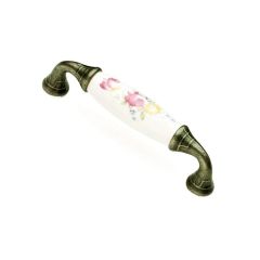 Eymen Polimer Kırmızı Gül Mobilya Kulp Krom - 128 mm