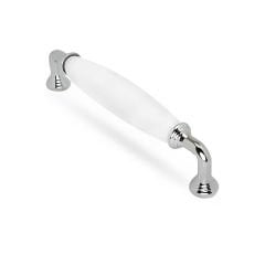 Esal Yıldız Krom Düz Beyaz Kulp 96 mm