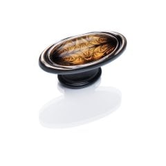 Ventus 2035 Yaldızlı Parlak Siyah Sarı Mobilya Kulp 96 mm