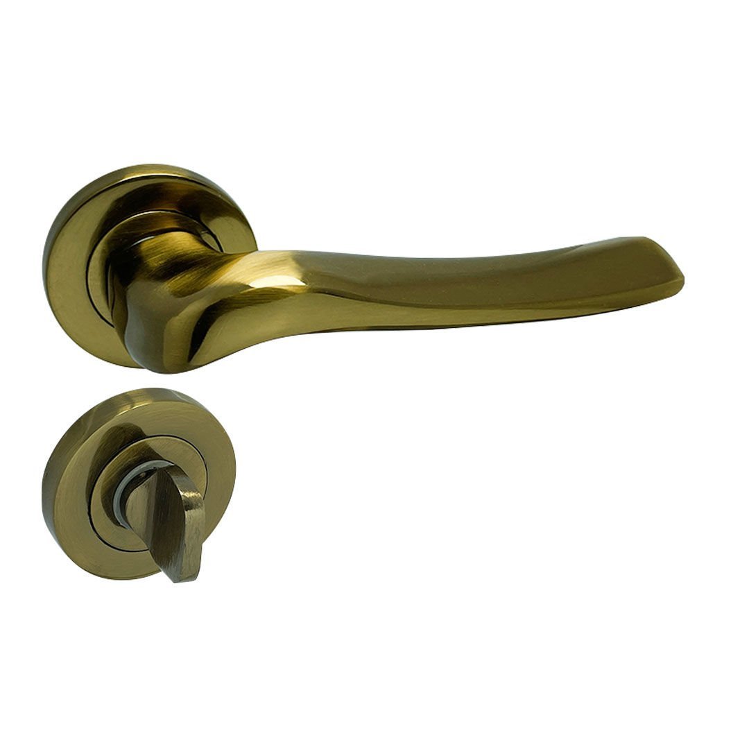 Dooraks Venüs Rozetli Kapı Kolu Antik Sarı Wc Kapısı