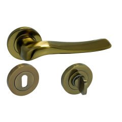 Dooraks Venüs Rozetli Kapı Kolu Antik Sarı Wc Kapısı