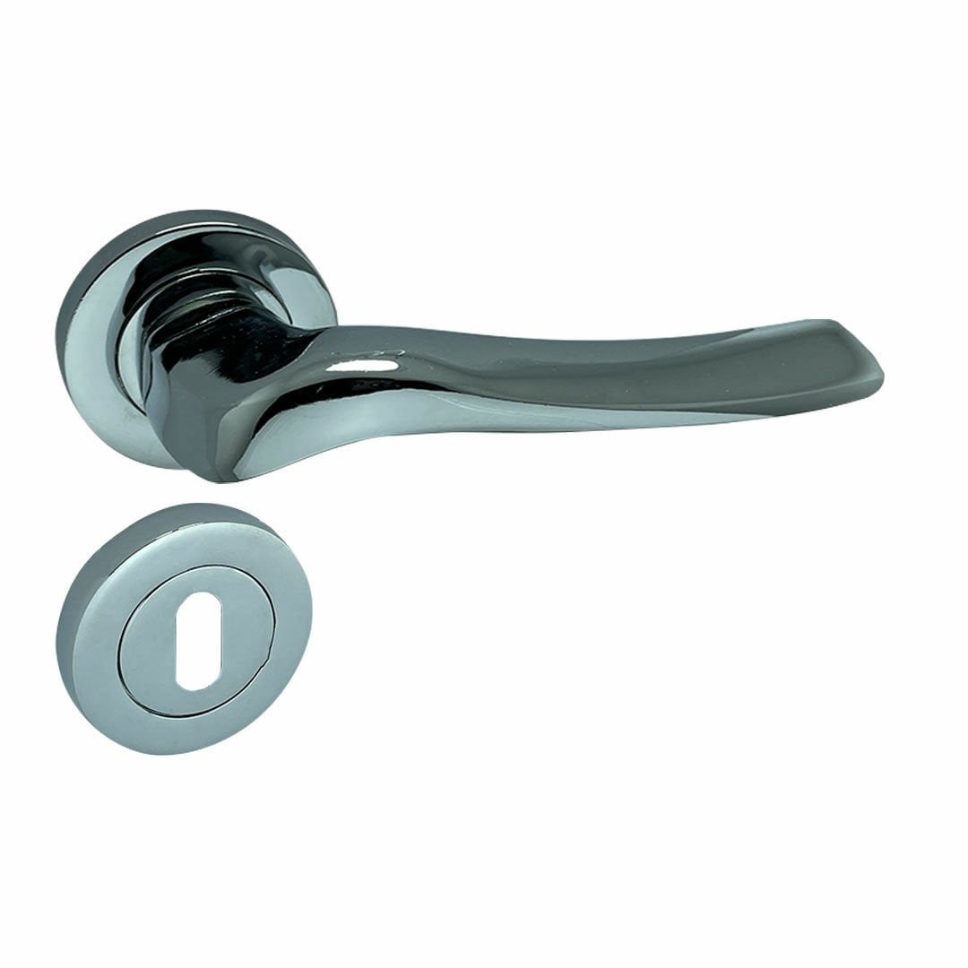 Dooraks Venüs Rozetli Kapı Kolu Krom Oda Kapısı