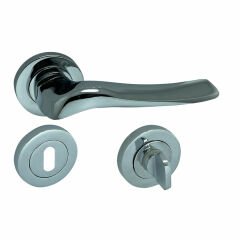 Dooraks Venüs Rozetli Kapı Kolu Krom Oda Kapısı