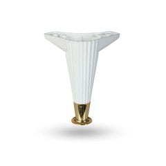 Mc Wetra Line Mobilya Ayak Beyaz Krom - 15 cm