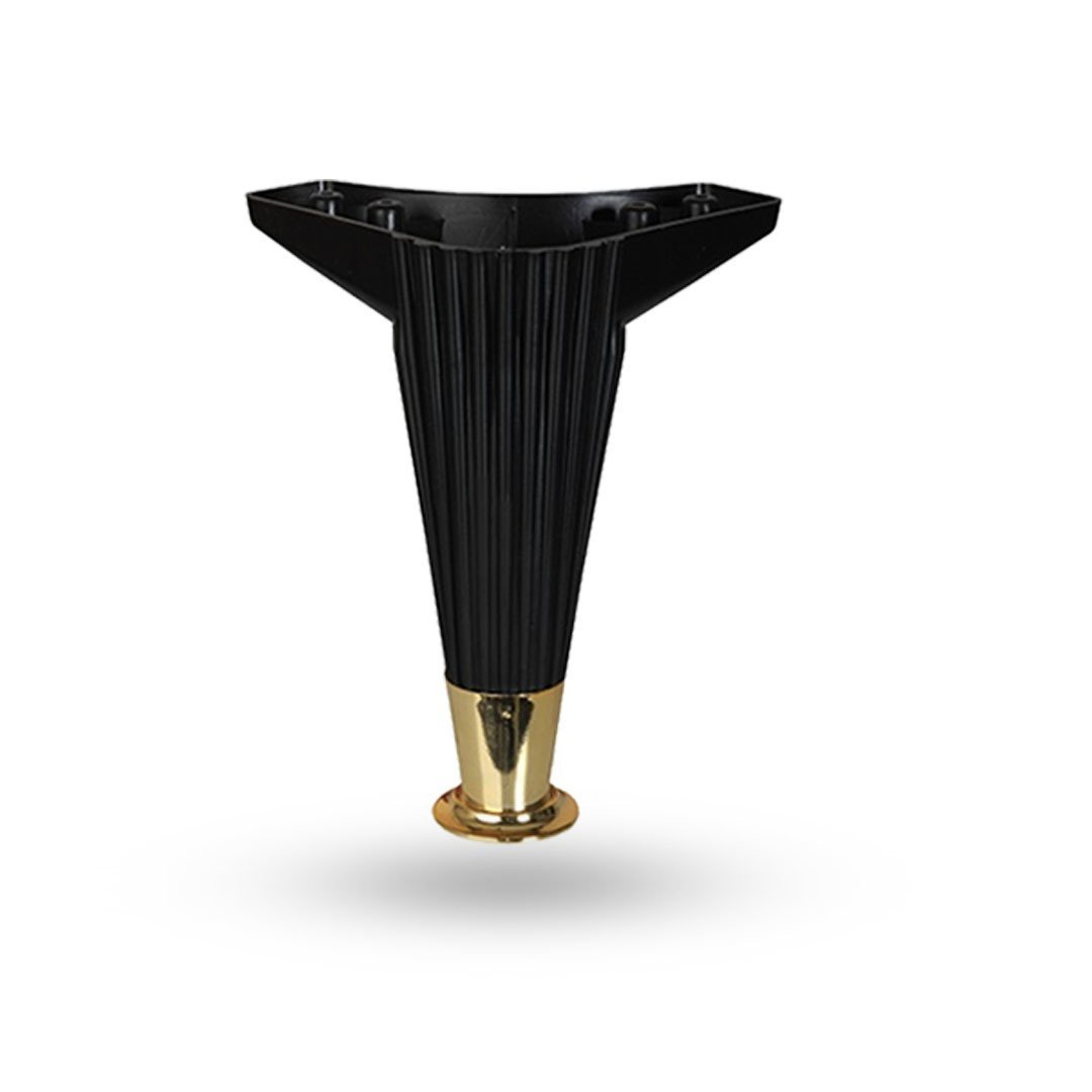 Mc Wetra Line Mobilya Ayak Siyah Altın - 15 cm