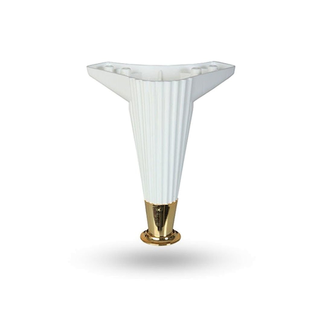 Mc Wetra Line Mobilya Ayak Beyaz Altın - 15 cm