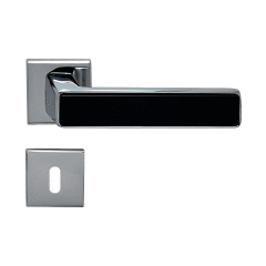 Nobel Amasya Kare Rozetli Kapı Kolu Krom-Matsiyah Oda Kapısı