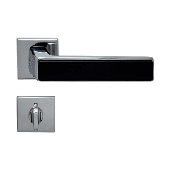 Nobel Amasya Kare Rozetli Kapı Kolu Krom-Matsiyah Oda Kapısı