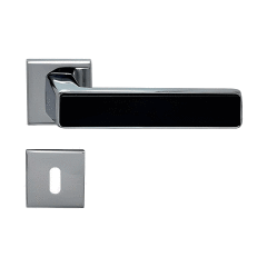 Nobel Amasya Kare Rozetli Kapı Kolu Krom-Matsiyah Wc Kapısı