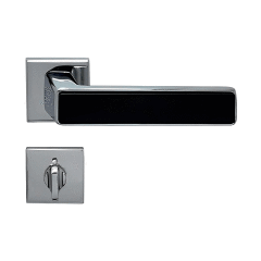 Nobel Amasya Kare Rozetli Kapı Kolu Krom-Matsiyah Wc Kapısı