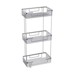 Duxxa Plaza 25X15 3 Katlı Şampuanlık Krom