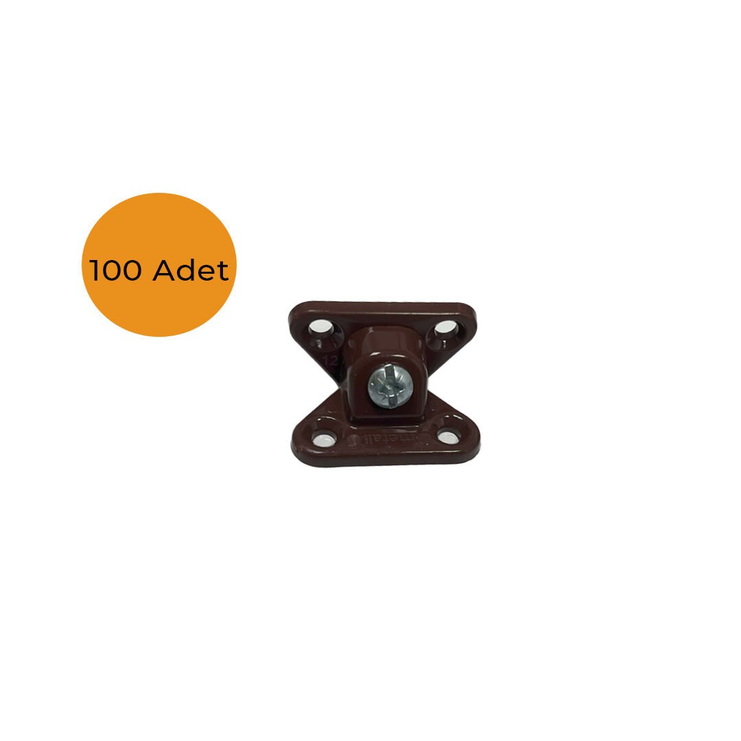 Metali Plastik Dereceli Dolap Çektirme Dereceli Kahve 100 Adet
