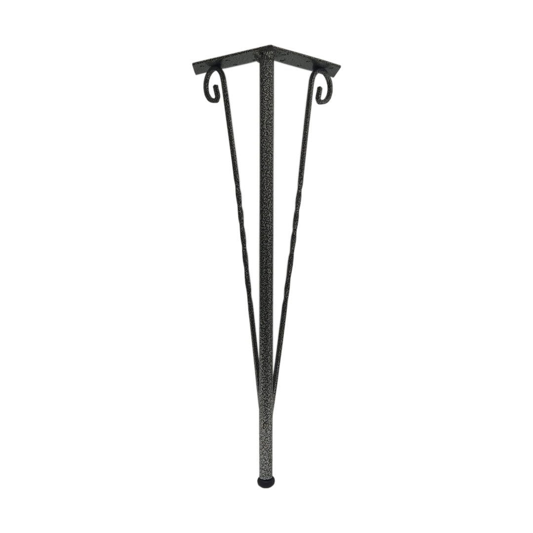 Henda Ferforje Sehpa Ayağı Gümüş Gri - 41 cm