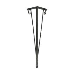 Henda Ferforje Sehpa Ayağı Gümüş Gri - 41 cm
