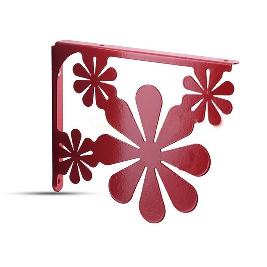 Çiçekli Raf Ayağı 25 cm Kırmızı