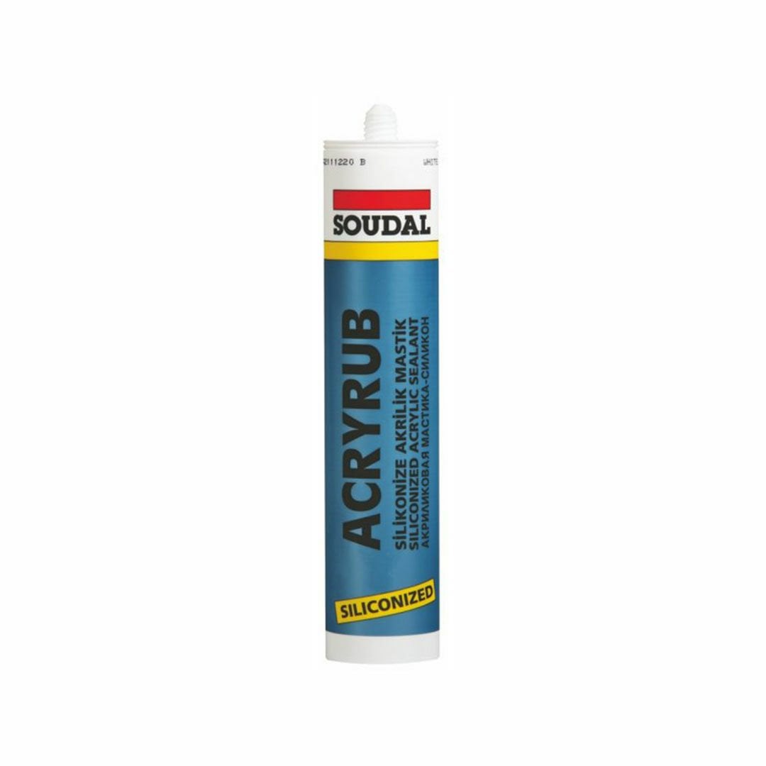 Soudal Acryrub Silikonize Mastik 500 gr Siyah Mastik 500 gr