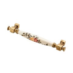 Doğanlar Z-310 Mobilya Porselen Kulp Olifka Krem - Desenli - 160 mm
