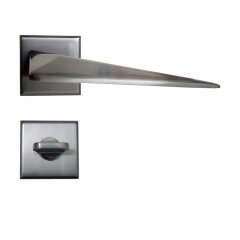 Nobel Bursa Saten Füme Kare Rozetli Kapı Kolu Dış Kapısı