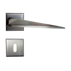 Nobel Bursa Saten Füme Kare Rozetli Kapı Kolu Wc Kapısı