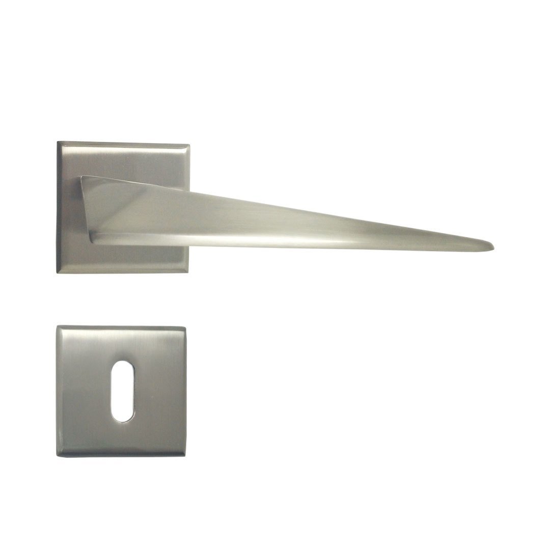 Nobel Bursa İnox Kare Rozetli Kapı Kolu Oda Kapısı